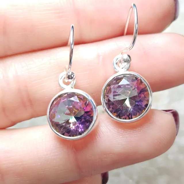 Pendientes Plata 925 Topacio Místico