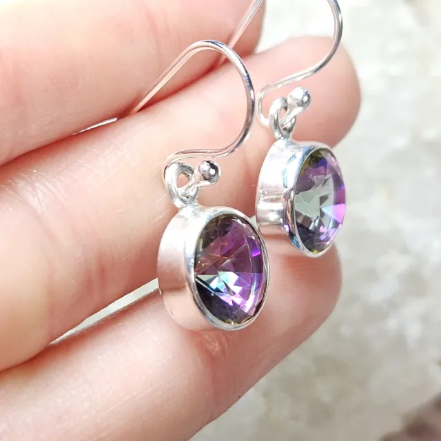 Pendientes Plata 925 Topacio Místico