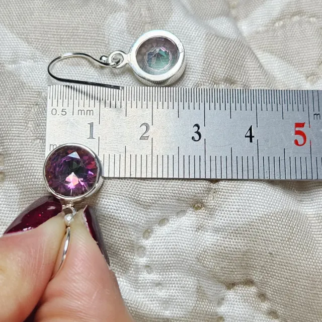 Pendientes Plata 925 Topacio Místico