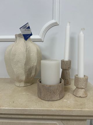 Set decorativo beige e bianco