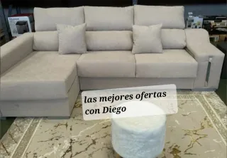 Nuovo divano chaise longue in tessuto Aqualine, ideale per famiglie e animali domestici