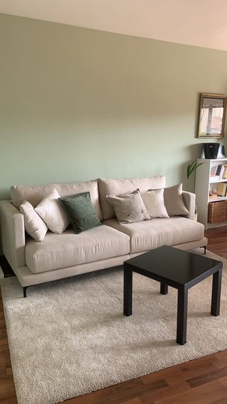 Divano 3 posti beige in tessuto