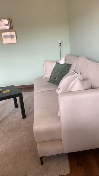 Divano 3 posti beige in tessuto