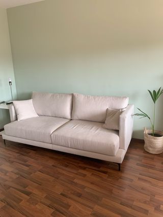 Divano 3 posti beige in tessuto