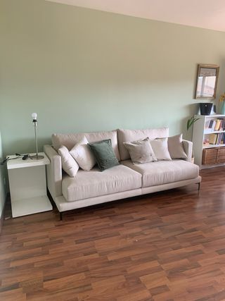 Divano 3 posti beige in tessuto