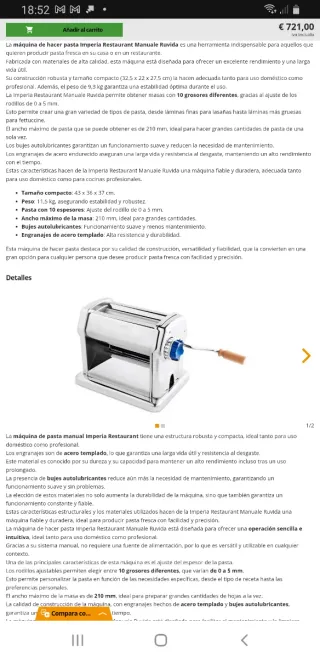 Macchina per pasta Imperia R 220 Manuale torino italy