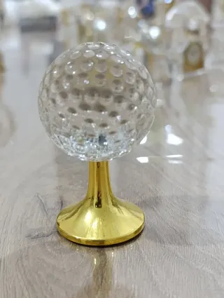 Orologio da tavolo vintage in cristallo e oro