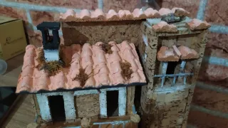 Casetta presepe artigianale sughero