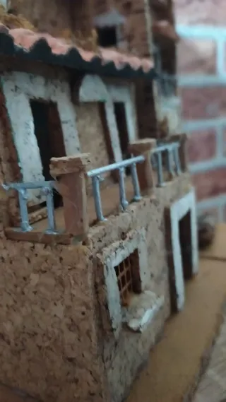 Casetta presepe artigianale sughero