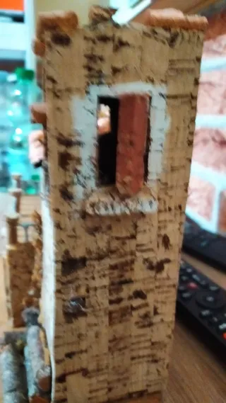 Casetta presepe artigianale sughero