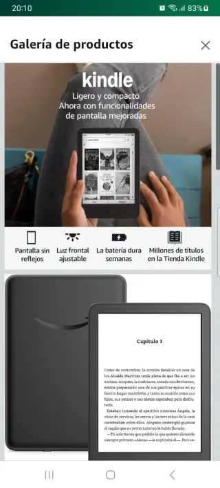 Ebook Amazon Kindle Paperwhite pantalla 7" rosa