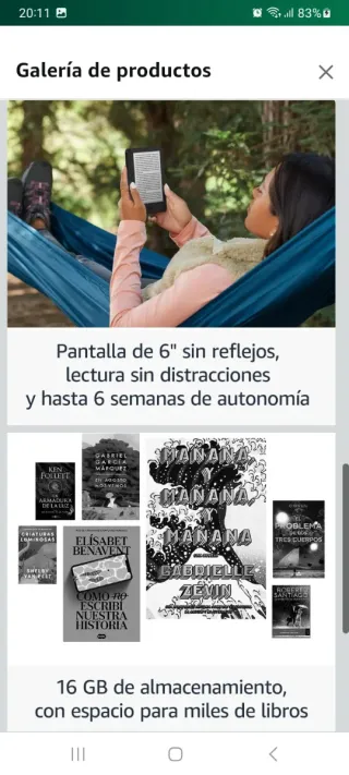 Ebook Amazon Kindle Paperwhite pantalla 7" rosa