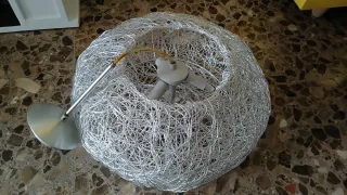 Lampada da soffitto in metallo argentato