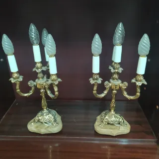 Candelabri in ottone elettrici