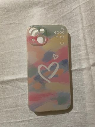 Custodia per iPhone con cuori e testo