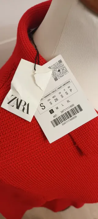 Chaqueta Zara Roja Botones Dorados