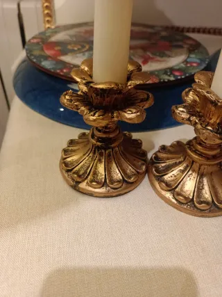2 Candelabri Vintage Dorato