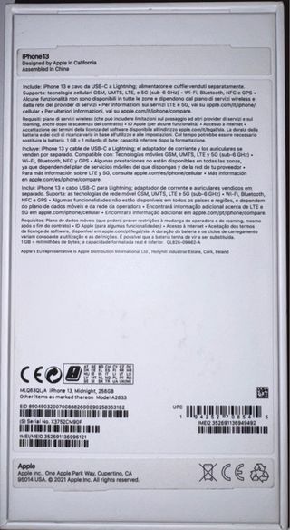 iPhone 13 256 GB Nero