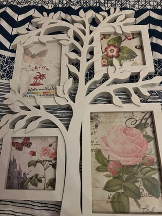 Cornice per foto albero bianco in legno