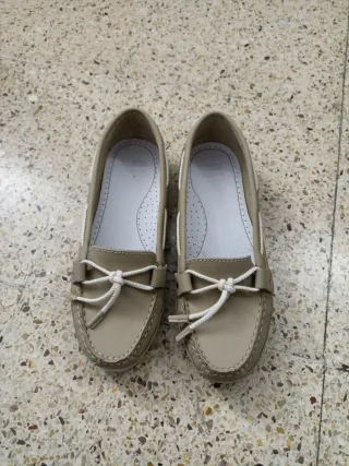 Mocasines Mujer Beige