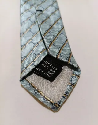 Cravatta Gucci in Seta Azzurro Cielo