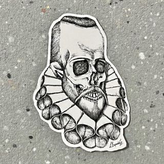 Pack 6 Pegatinas Retratos Craneales