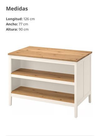 Isla de cocina Ikea TORNVIKEN madera y metal