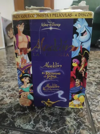 Trilogía Aladdin VHS Disney Español
