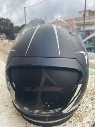 Casco Moto LS2 Negro/Naranja/Azul