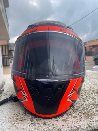 Casco Moto LS2 Negro/Naranja/Azul