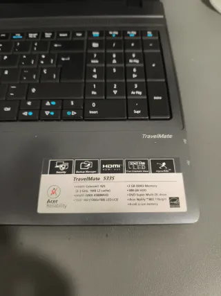 Portátil Acer Negro/Gris