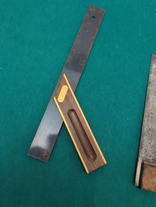 Juego escuadras carpintero antiguas