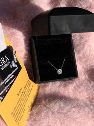 Colgante solitario de MOISSANITA 1 ct – Plata 925