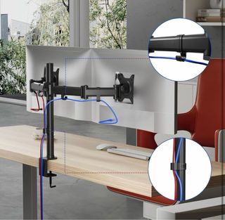 Supporto per 2 monitor + supporto per laptop