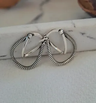 Pendientes Aro Doble Plata