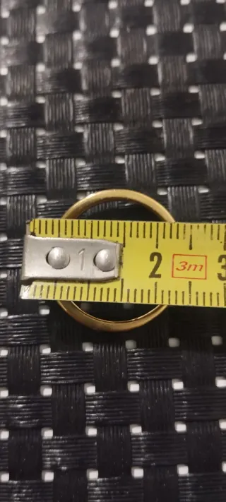 2 Anillos deseo clásico pulido recubrimiento oro