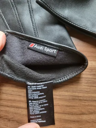 Guantes Audi Sport Negro Piel