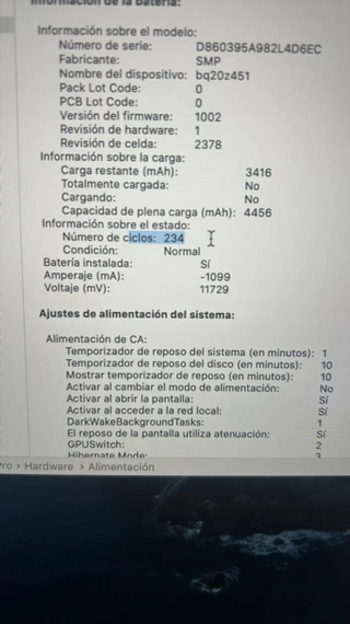 MacBook Pro i5 256GB 8GB RAM Gris