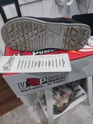 Zapatos de seguridad U-Power grises y naranjas