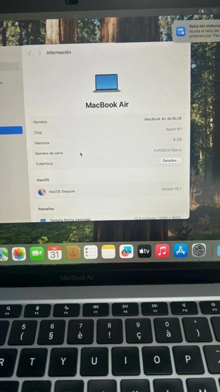 MacBook Air M1 2020 256GB Plata 8GB RAM