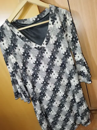 Vestido estampado Vichy Lon