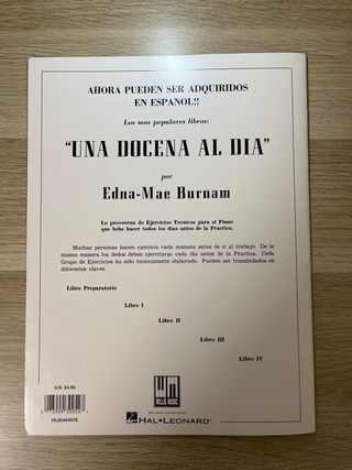 Libro Piano “Una Docena al Día”