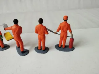 5 figuras pit box, pit lane, escala 1/32