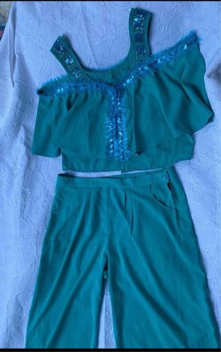 Conjunto top y pantalón palazzo