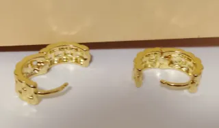 Pendientes Aro Bañados en Oro 18k