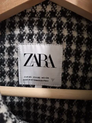 Sobrecamisa Zara pata de gallo