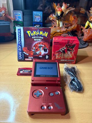 Game Boy Advance SP Edición Groudon pack completo