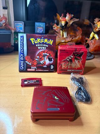 Game Boy Advance SP Edición Groudon pack completo