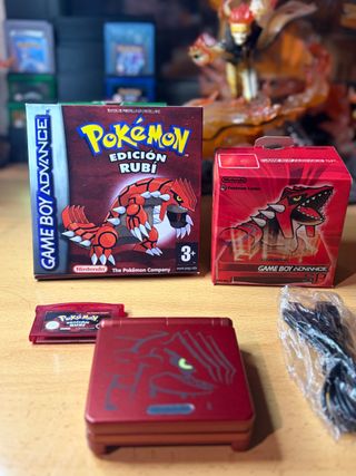 Game Boy Advance SP Edición Groudon pack completo