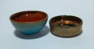 Coppia ceramiche Faenza Gatti firmate